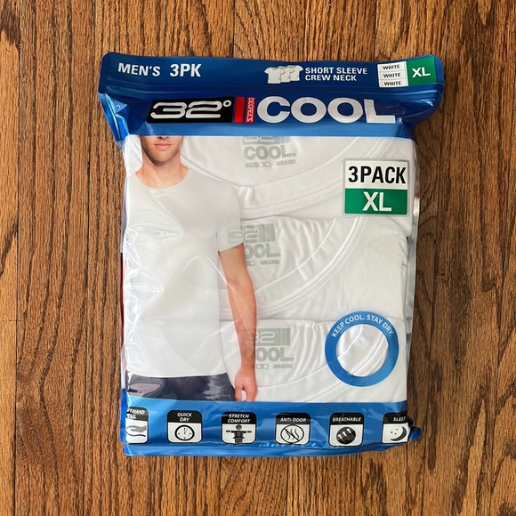 32 Degrees Men's Cool White Tee Shirt NWT t shirt - Picture 2 of 6